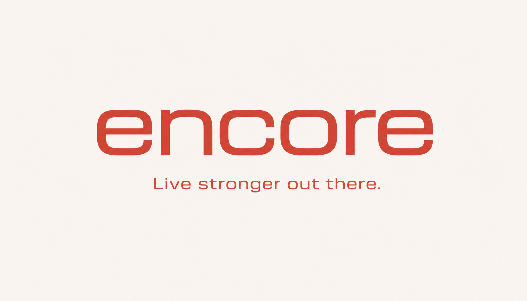 encore wordmark + tagline in Eurostar Regular
