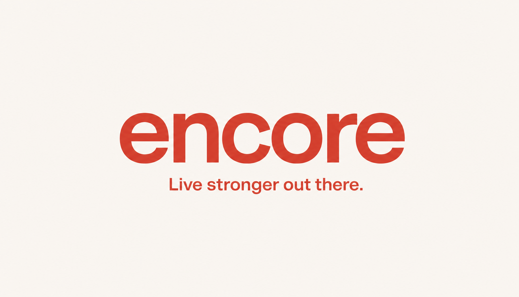 encore wordmark + tagline in Söhne Halbfett