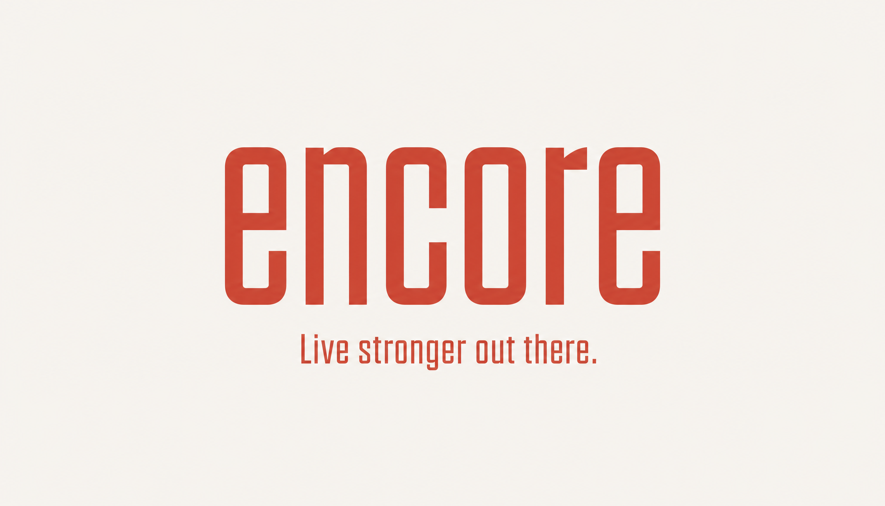 encore wordmark + tagline in Sharp Grotesk Medium 25