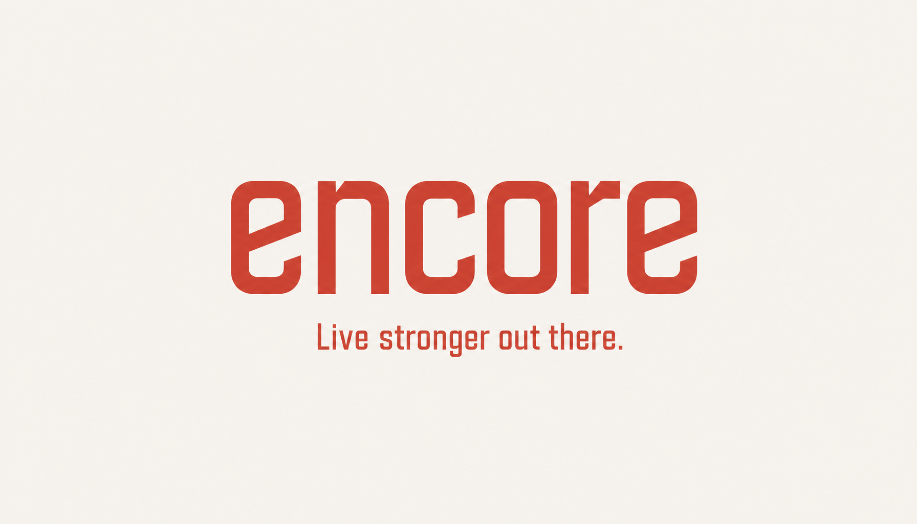 encore wordmark + tagline in ABC Diatype Bold